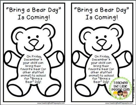 Bring a Bear Day Free Editable Invitation - Teaching the Little People